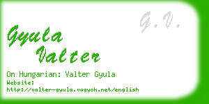 gyula valter business card